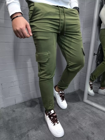 Spodnie dresowe męskie 1067k khaki 