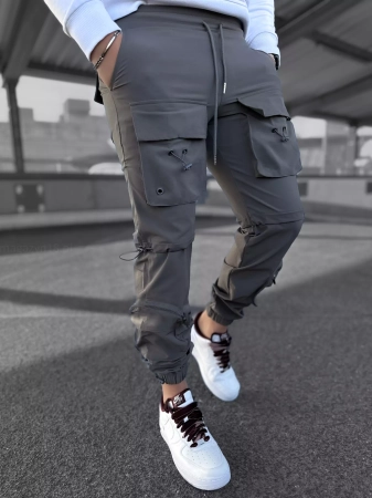 Spodnie męskie szare joggery 5003s 