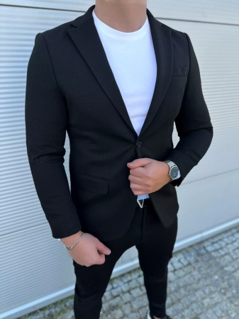 Sportowa marynarka męska slimfit czarna M17
