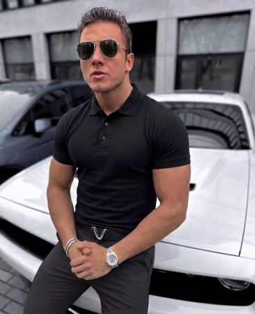 Koszulka Polo męska 6159 SlimFit dopasowana i rozciągliwa